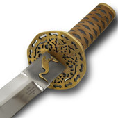 blade on replica Heron Mark Sword of Rand al'Thor from The Wheel of Time bears the heron mark