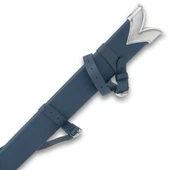 Blue Glamdring Scabbard  prop replica from The Lord of the Rings has leather wrap and straps, metal collar, fittings, and buckles