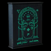 LOTR Licensed Doors of Durin Luminous Key Holder hangs on wall
