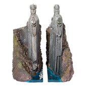 set of 2 LOTR Bookends of Middle-earth kings of Gondor, Isildur and Anárion, as Argonath stone statues 