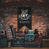 officially licensed Harry Potter flag is printed on high quality Oxford cloth and has metal grommets for hanging