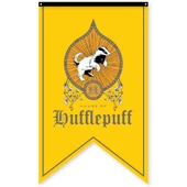 Officially Licensed Harry Potter Hufflepuff House banner is yellow and black representing the element of earth