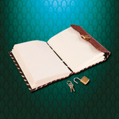 Handmade Papers Locking Leather Journal with Key
