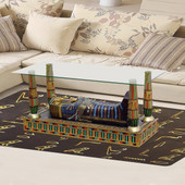 Luxor Glass Top Sarcophagus Table