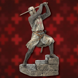 Templar Knight with Sword Statue