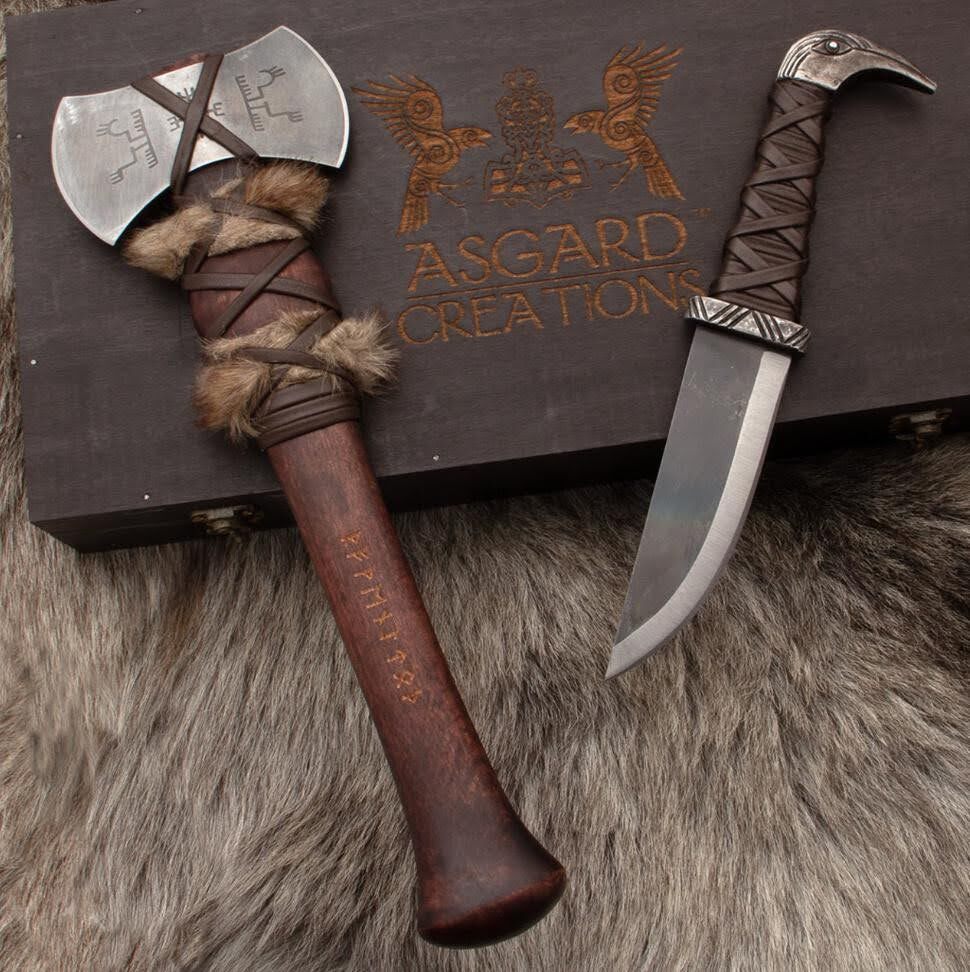 Asgard Creations Viking Axe and Knife Boxed Set
