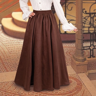 Chocolate Brown Skirt for women | Museum Replicas