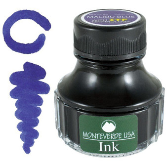 Monteverde USA 90ml Fountain Pen Ink Bottle Malibu Blue