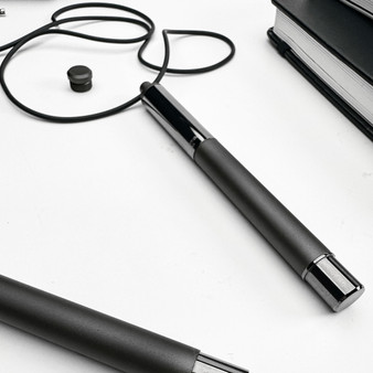 Monteverde USA® Ritma Convertible Pocket-Neck Black Ballpoint Pen