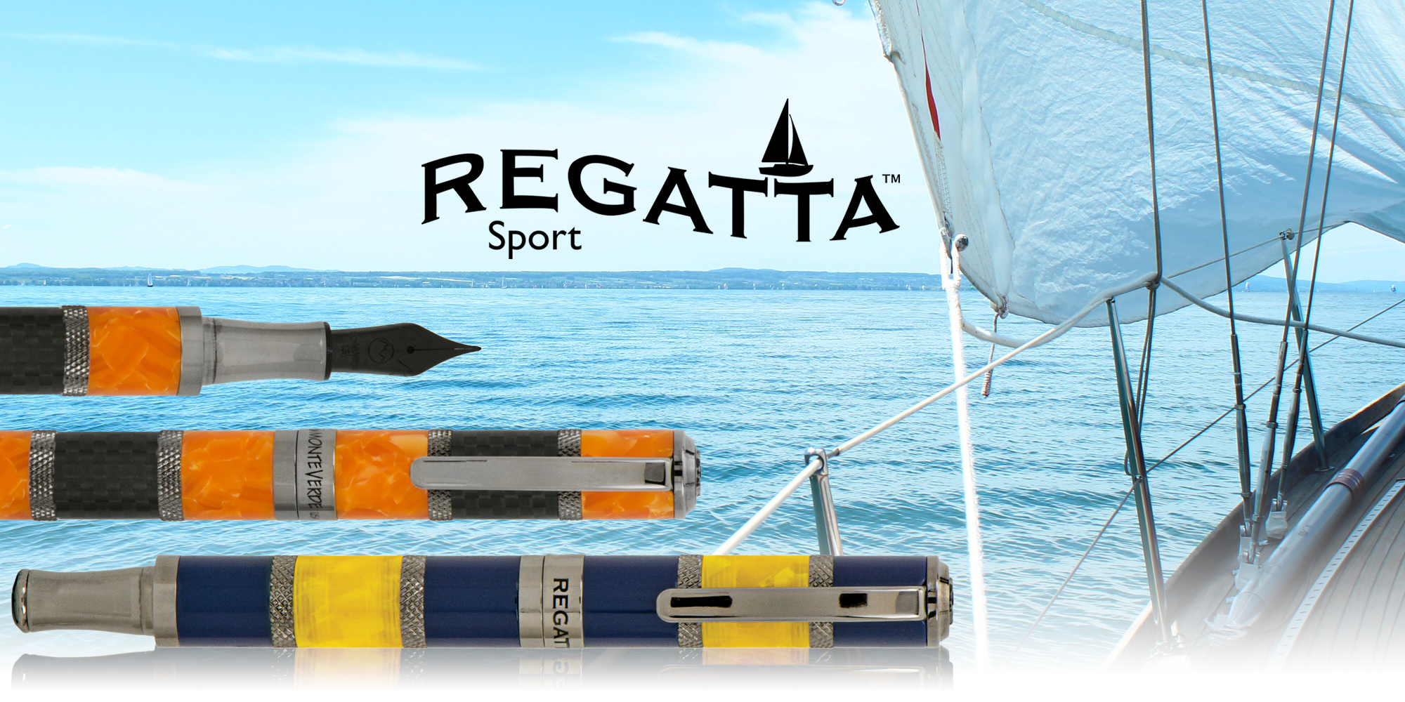 Regatta Sport Ballpoint Pen (Blue/Yellow) - Exquisite Luxury Pen for Men &  Women – Perfect for Office, Business, School, Gifts, Journaling, Autographs