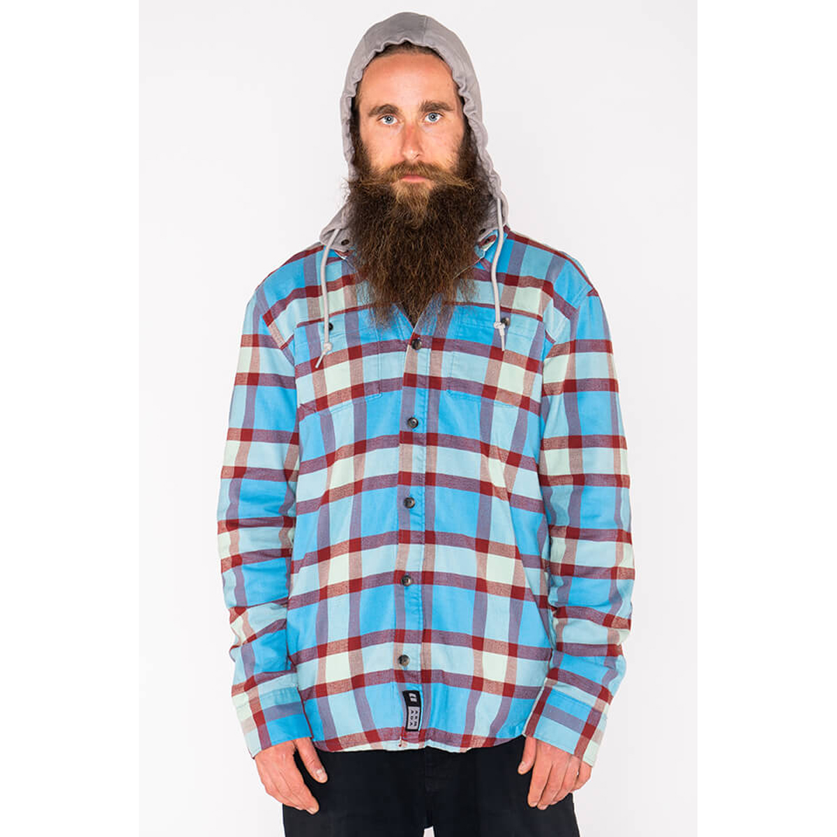 Teal & Orange Plaid Flannel