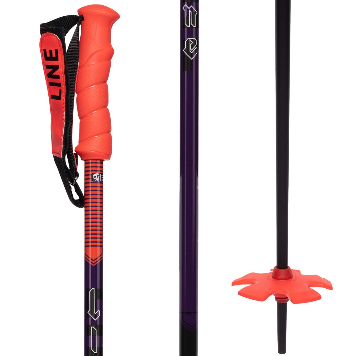 Line Grip Stick Black Neon Green 44in Ski Poles 2023