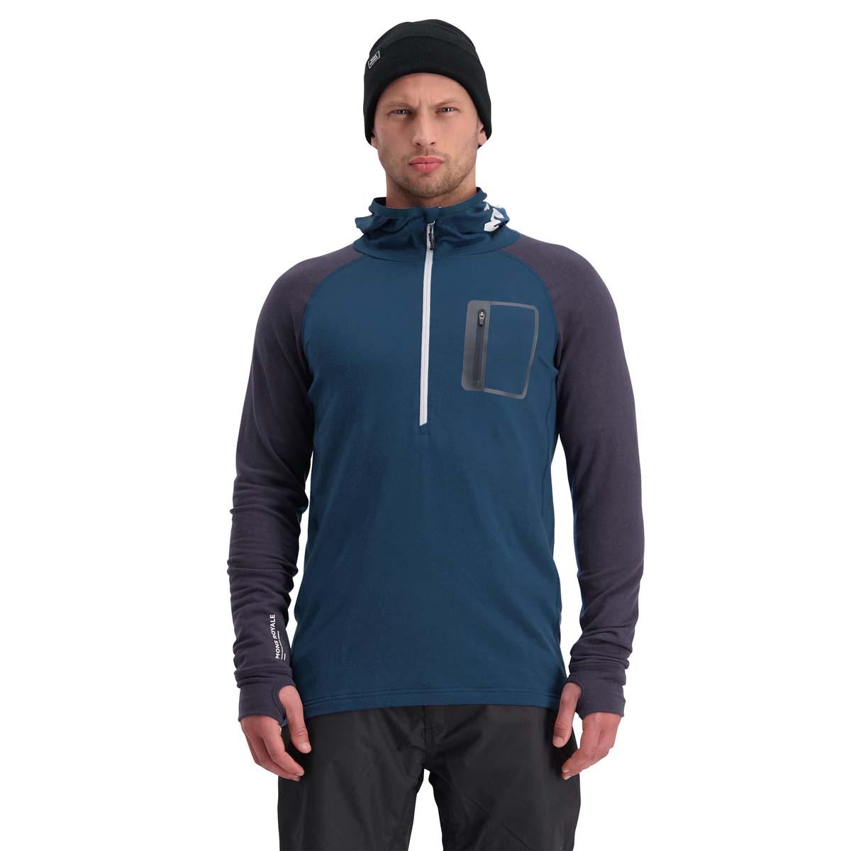 Mons Royale Men's Traverse Midi Full Zip Hood - Outtabounds