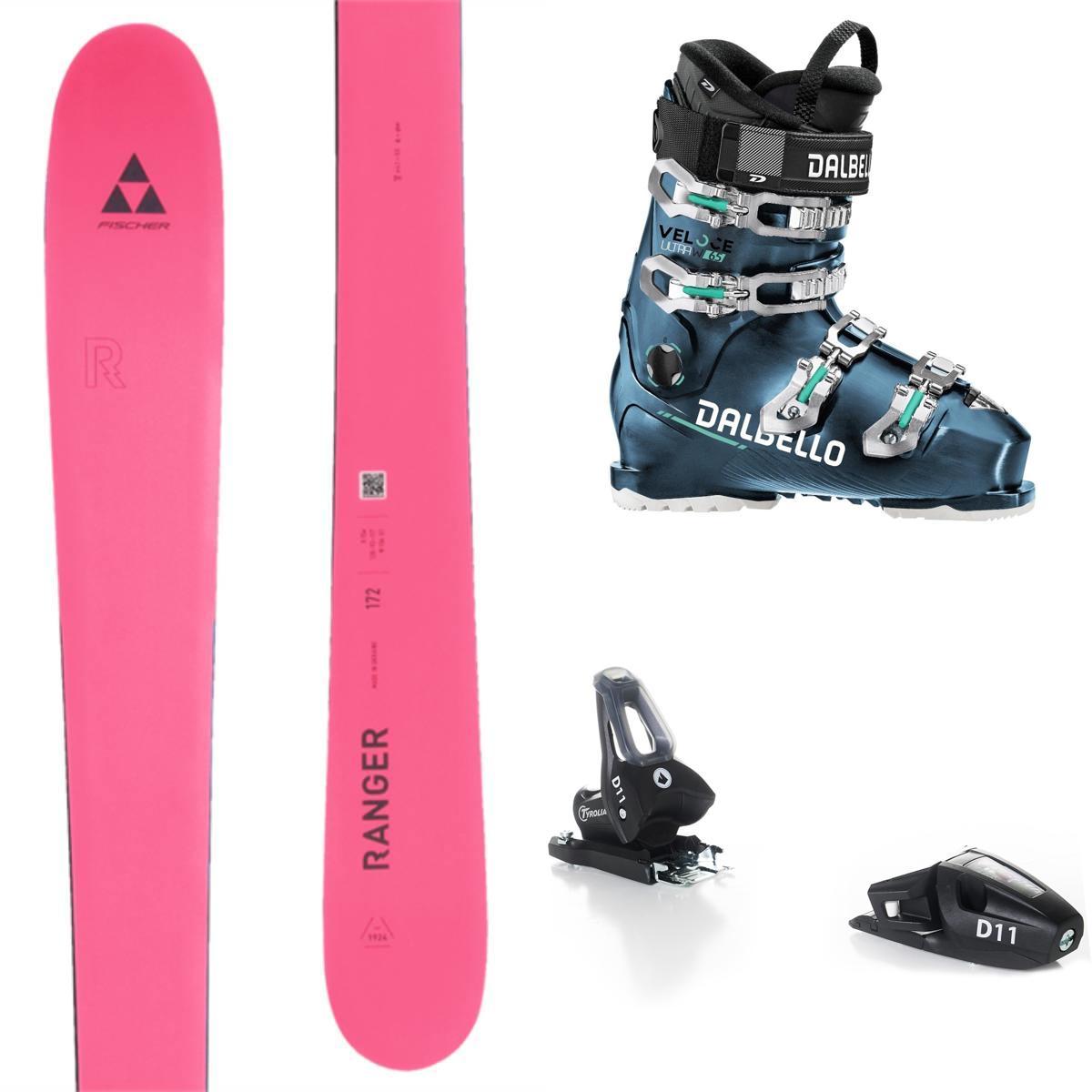 Fischer Ranger Pink Complete Women's Ski Package with | Level Nine