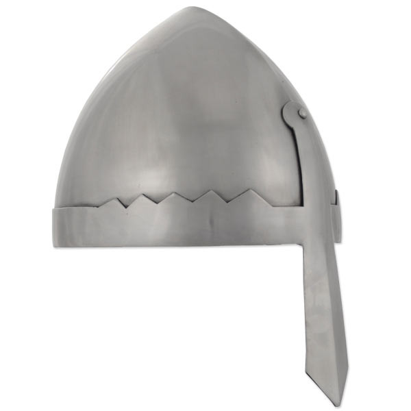 Casco Nasal Normando Con Interior De Cuero - Casco Vikingo Medieval, Acero 1.6 Mm, Para Recreación Histórica