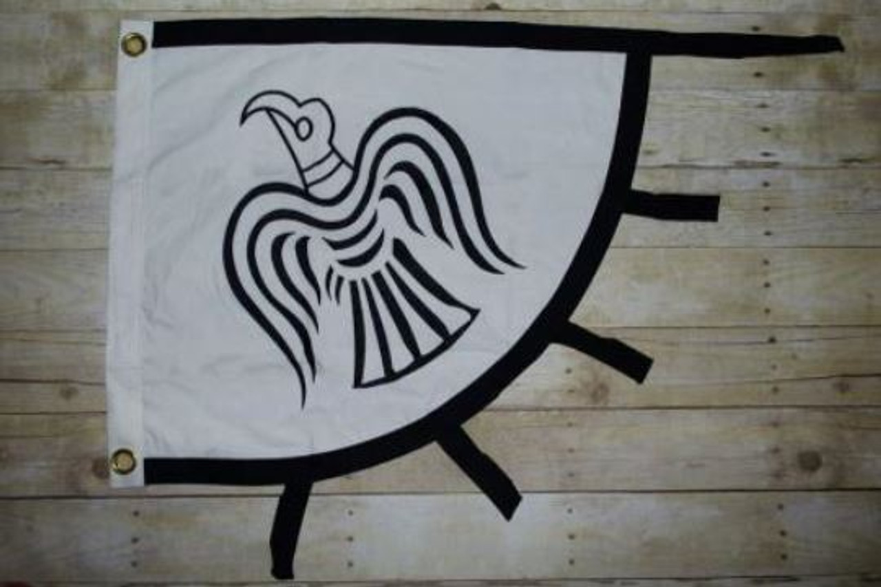 3x4 Viking Raven Red Black 100% Cotton Premium Flag Large 3'x4' Grommets 2 clips 
