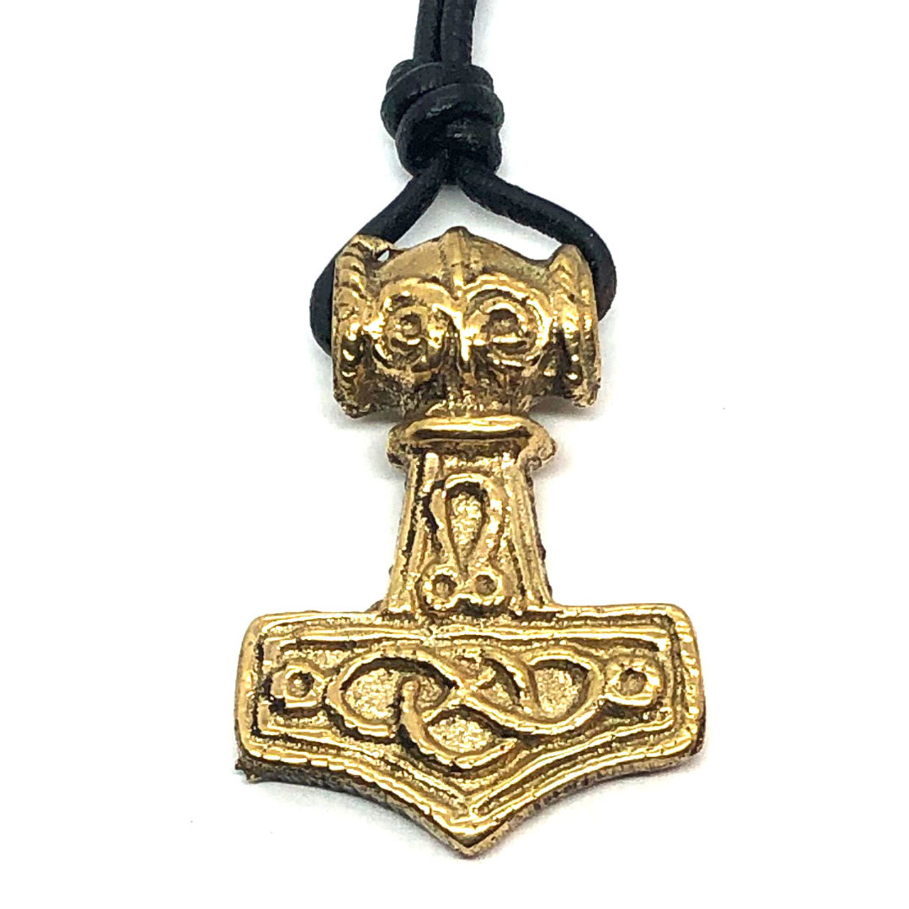 Thor's Hammer Necklace, Scania Raven Head Mjolnir Runes Viking Pendant –  TheNorseWind