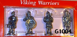 4 Viking Figures 4cm Viking Shield