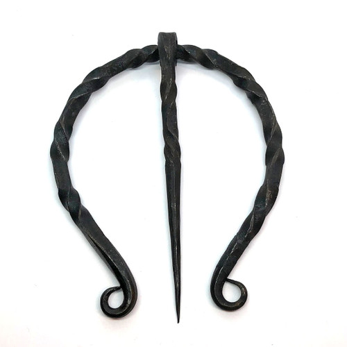 Viking Iron Cloak Pin Twisted