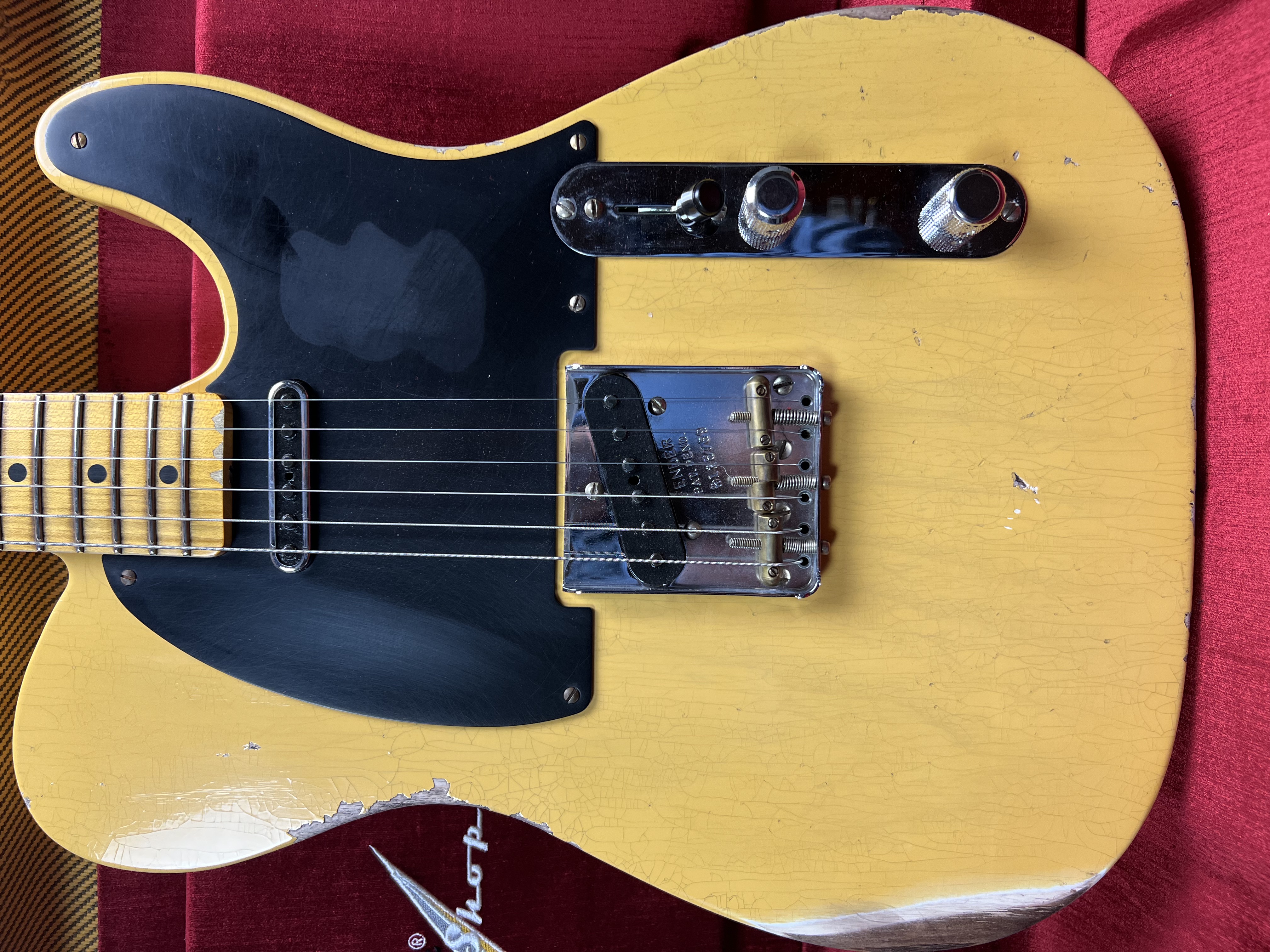 Fender W22 Custom Shop Ltd Tomatillo Black Guard Tele 2024 - Aged Nocaster  Blonde