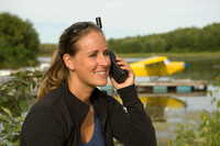 Iridium 9555 Satellite Phone in use