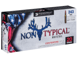 Federal 243 Win Ammunition Non-Typical F243DT100 100 Grain Soft Point 20 Rounds