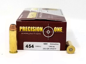 Precision One 454 Casull Ammunition 250 Grain XTP Jacketed Hollow Point Case of 500 Rounds