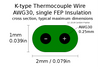 K-Type Thermocouple Probe Temperature Wire Sensor TC-1