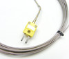 16 ft Long Thin 1.5 mm Stainless Steel K-type Thermocouple Probe