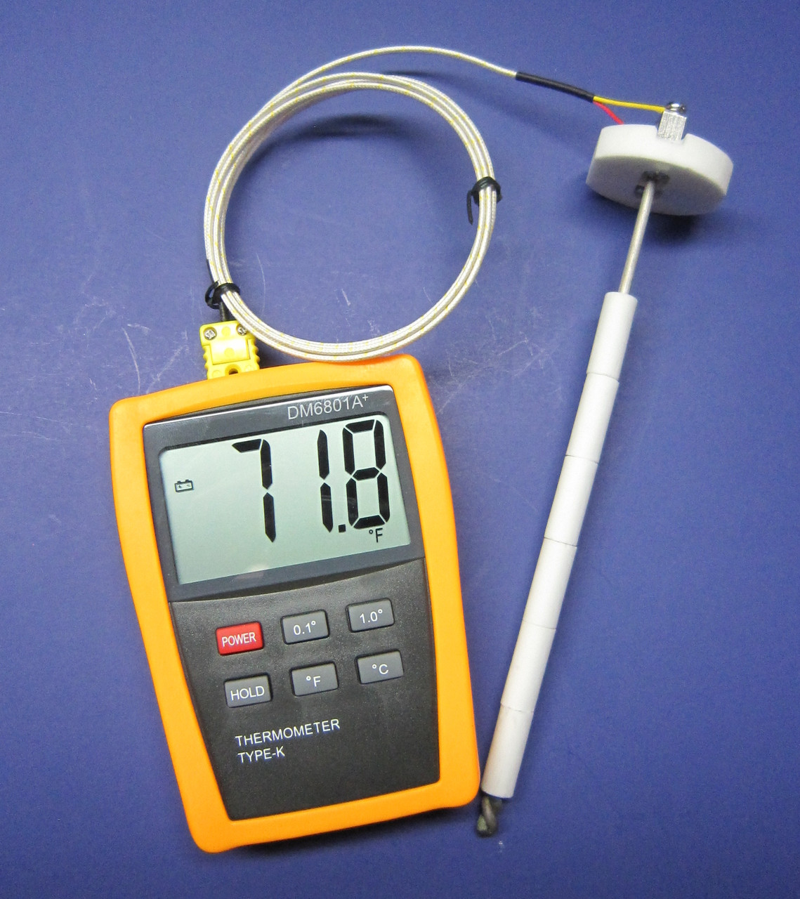 Digital K-Type Thermometer with High Temperature Wire Probe Furnace Kiln  PK1000s