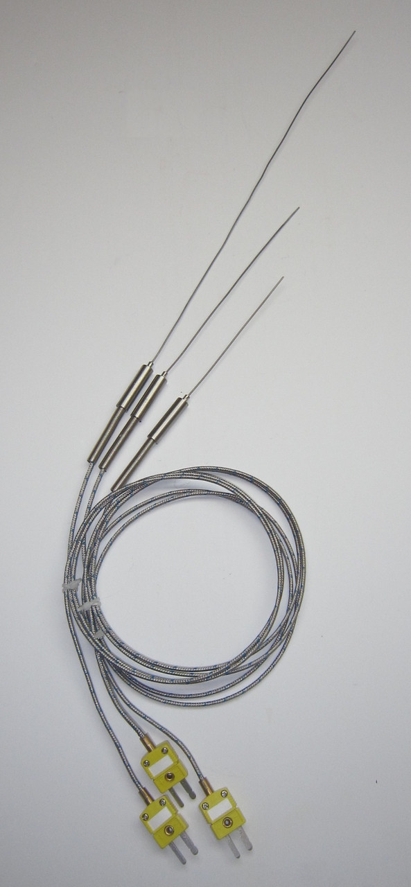 Type K Dual Thermocouple Probe 1/16 Diameter 6 Inches Long Ungrounded