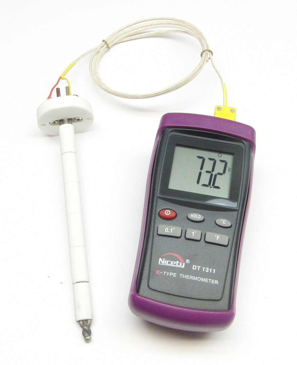 Thermocouple Thermometer Handheld K Type Contact Thermometer Digital  Thermometer with K Type Thermocouple Wire: : Industrial &  Scientific