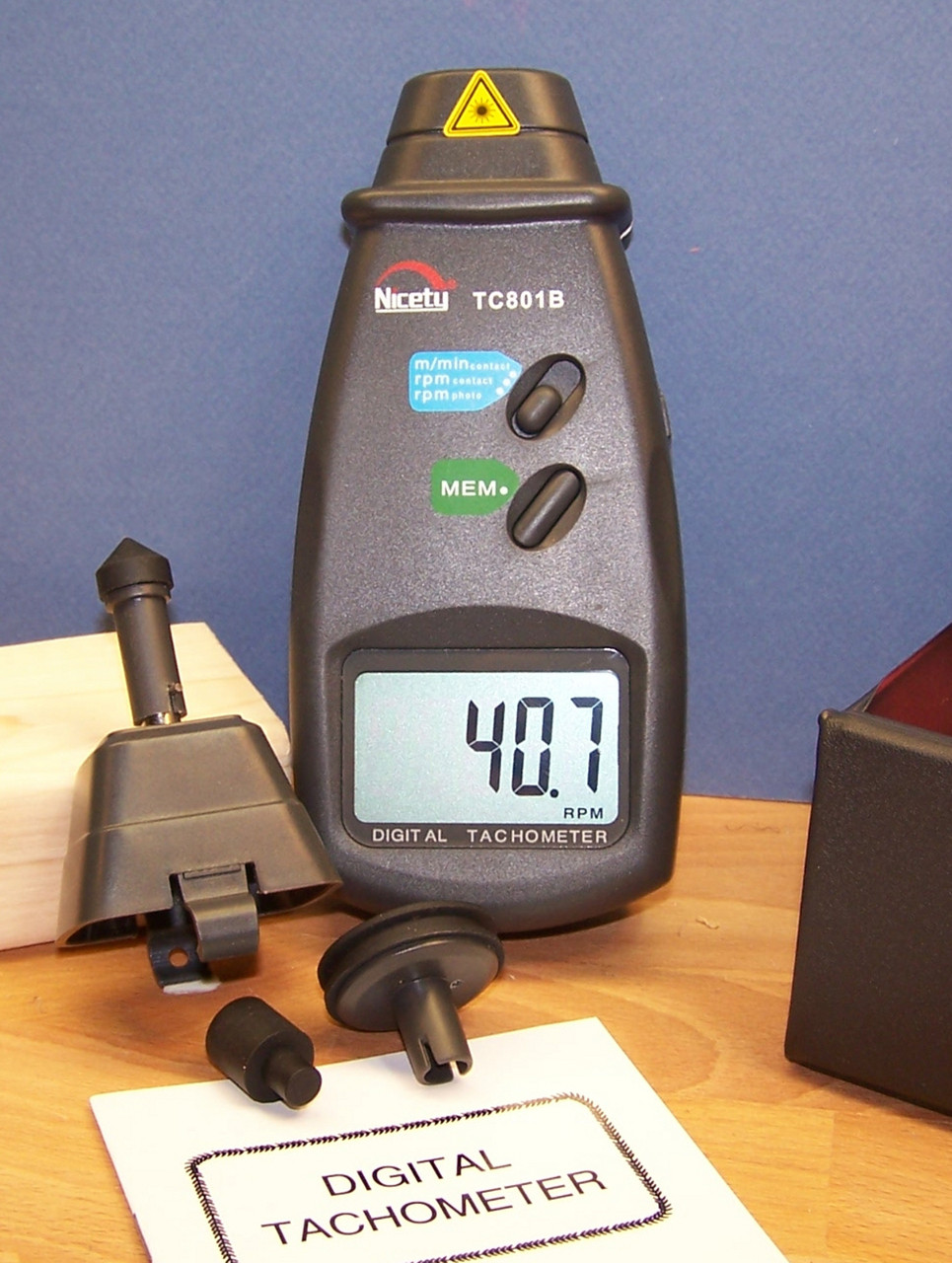 digital laser tachometer contact & non-contact type