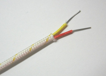 High Temperature K-type Thermocouple Wire AWG 24 Solid w Fiberglass