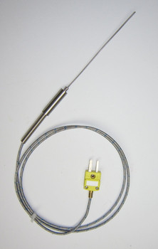 Ultra Thin 1 mm Stainless Steel K-type Thermocouple Probe 4 inch