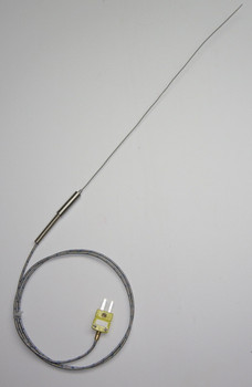 Thin 2 mm Stainless Steel K-type Thermocouple Probe 12 inch