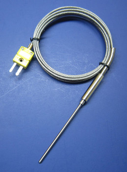 Large Display High Temperature k-Type Thermocouple Thermometer with 3" Stainless Steel Insertion Probe