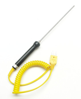 Stainless Steel K-type Thermocouple TC-03 in 6 inch 15 cm length, 0.12 inch diameter, 3 mm diameter