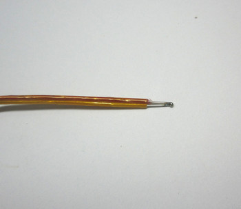 Welded tip of a K-type thermocouple with Kapton insulation