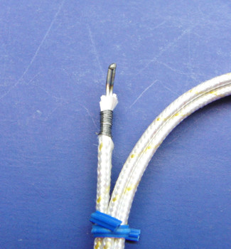 The high temperature ceramic insulation is secures with a thin wire on the PK-1000 thermocouple