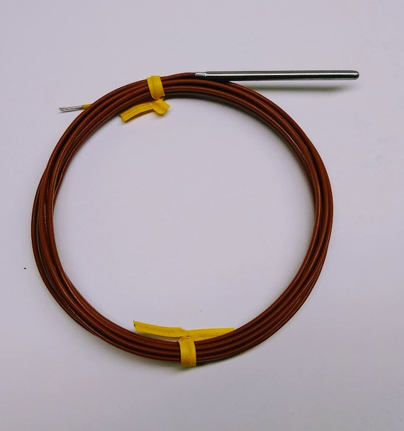 2" Stainless Steel K-type Thermocouple AWG24 with PFA Insulation 6ft with bare end