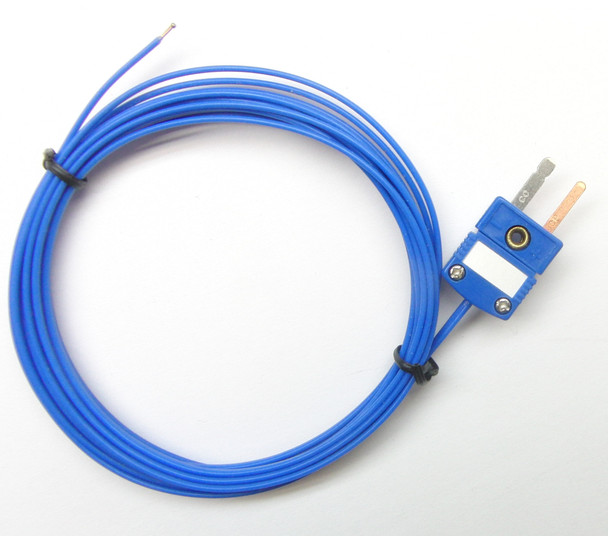 T-Type Thermocouple with PFA/FEP Insulation and Mini Connector 6 ft