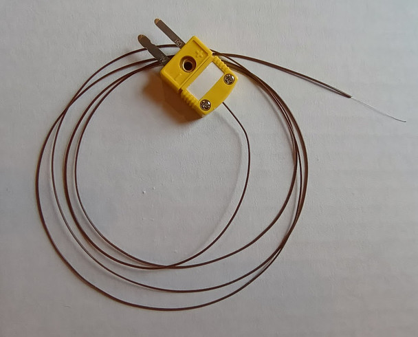 Extreme Ultra Thin K-Type Thermocouple AWG40 with plug 3ft