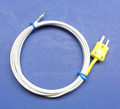 PK-1000 K-type thermocouple with ceramic fiber insulation, for temperature measurement up to 1870 degree Fahrenheit in 5 ft length