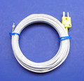 PK-1000 K-type thermocouple with ceramic fiber insulation, for temperature measurement up to 1870 degree Fahrenheit in 20 ft length