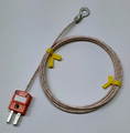 Bolt On N-Type Thermocouple AWG20 with High Temperature Fiberglass Insulation