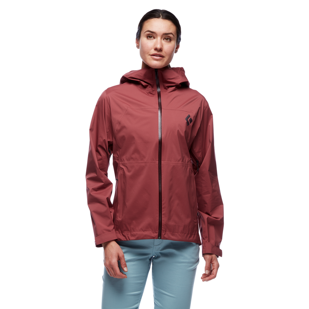 Jacket de lluvia Black Diamond StormLine Stretch - Mujeres (Cherrywood)