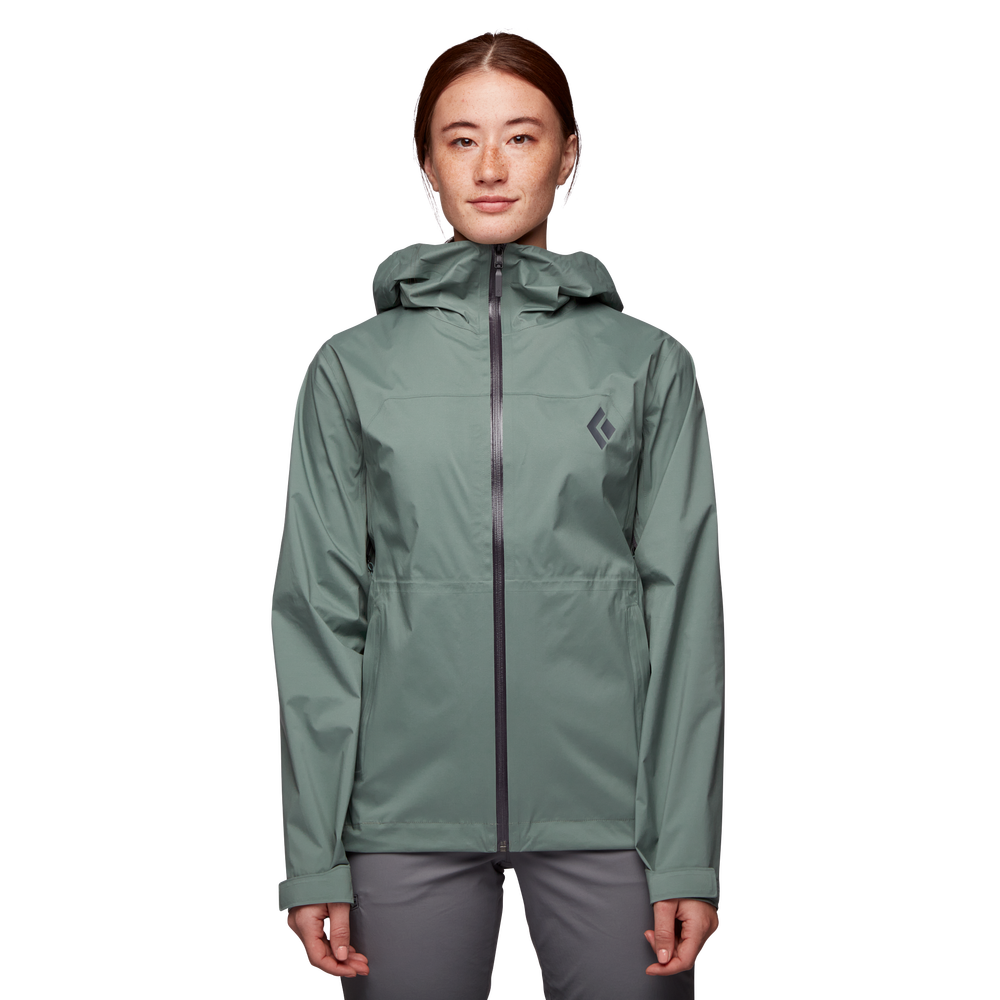 Jacket de lluvia Black Diamond StormLine Stretch - Mujeres (Laurel Green)