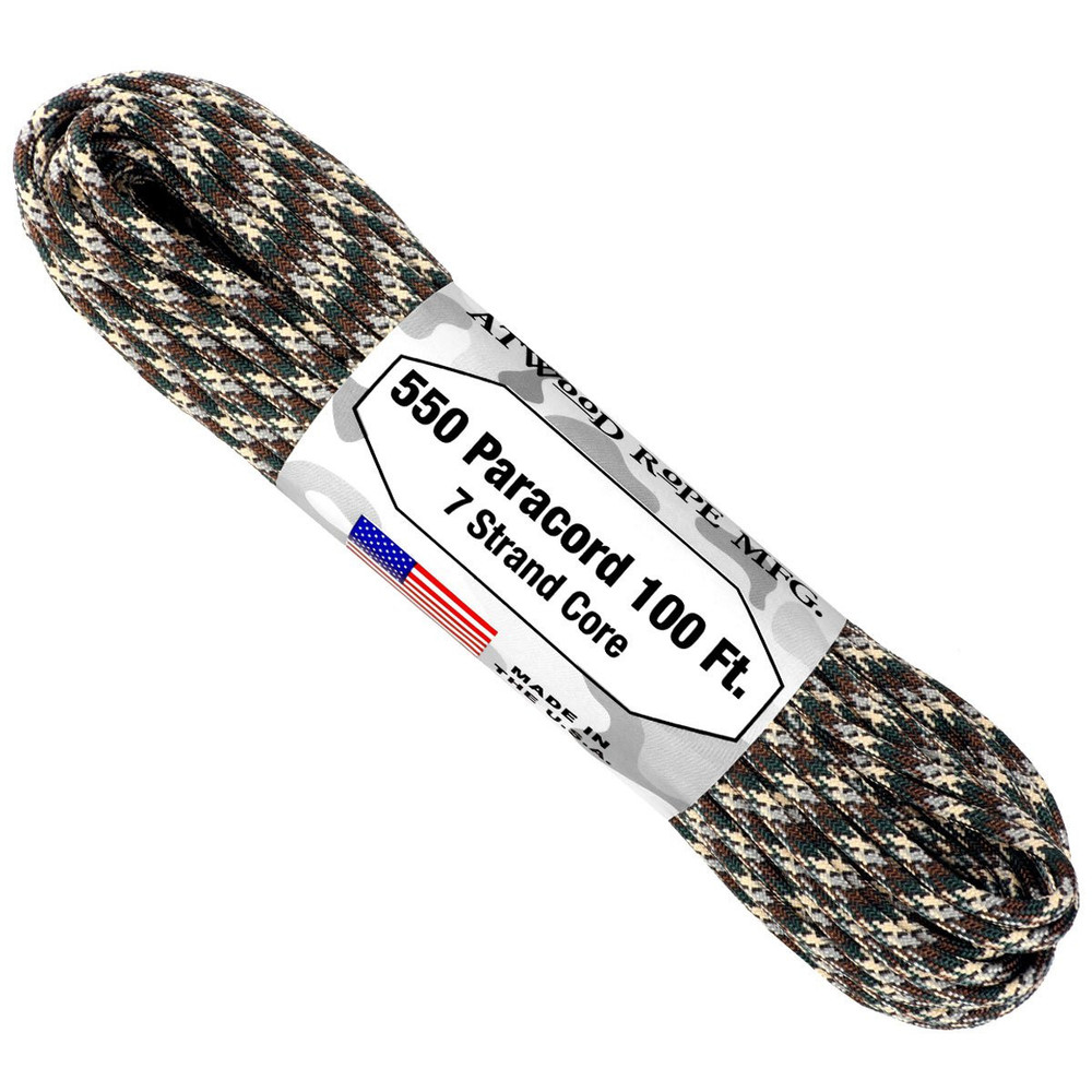 Paracord 550 Atwood Ropes - 100 ft (Tropic Camo)