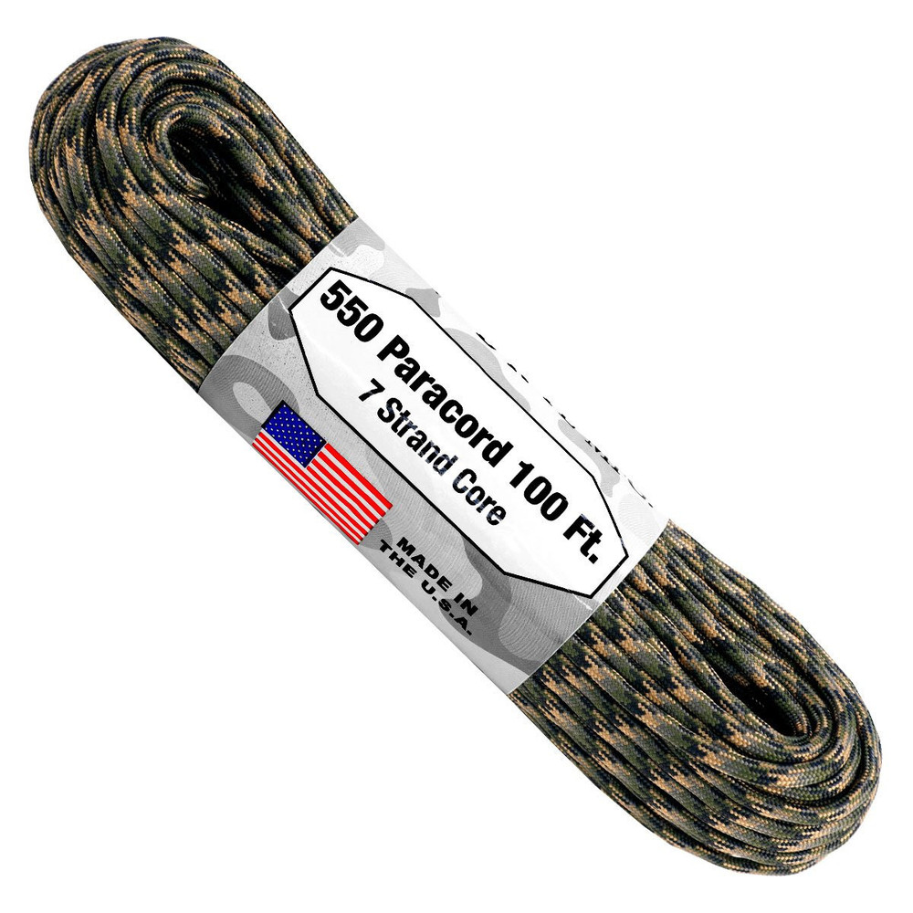 Paracord 550 Atwood Ropes - 100 ft (Forest Camo)